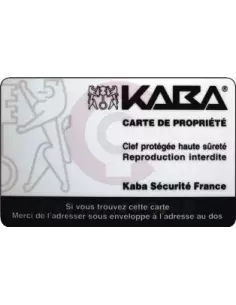Carte de propriété Kaba