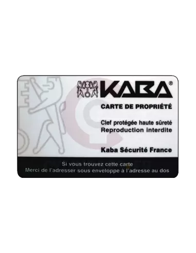 Carte de propriété Kaba