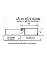  : Modèle:gache a repetition Droite Blanc Hauteur 2.5m