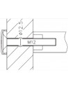 Normbau Accessoires Pour Poignées Tubulaires Nt : Modèle:KIT MONTAGE SIMPLE FIXATION TRAVERSANTE M12