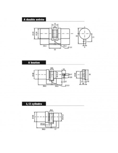 Cylindre Double Entrée A Bille Bricard Super-Surete