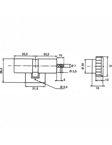 Cylindre A Bouton Bricard Monobloc Bloctout