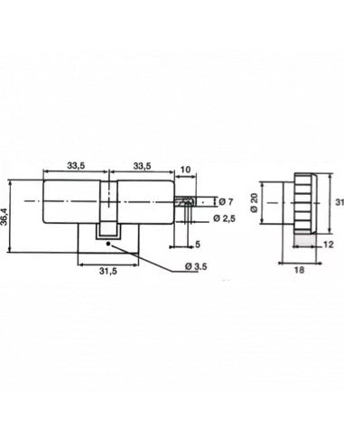 Cylindre A Bouton Bricard Monobloc Bloctout