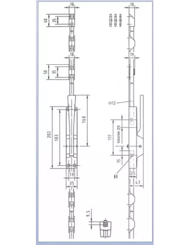 Crémone Pompier À Levier Heracles Basculant Blanc