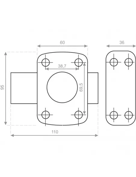 Verrou À Bouton S'entrouvrant Sur Variure Mv Heracles 5g