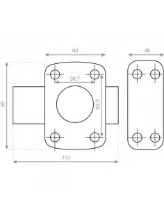 Verrou Double Entrée Heracles S'entrouvrant 5g 2