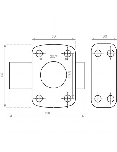Verrou Double Entrée Heracles S'entrouvrant 5g