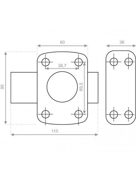 Verrou Double Entrée Heracles S'entrouvrant 5g