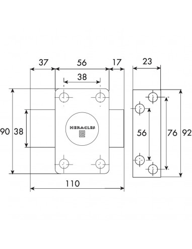 Verrou À Bouton S'entrouvrant Heracles City