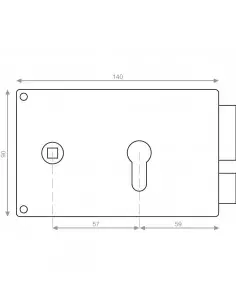 Coffre Monopoint En Applique Heracles Horizontal 2