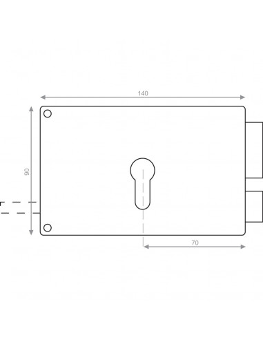 Coffre Monopoint En Applique Heracles Horizontal