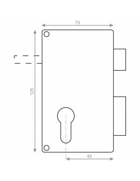 Coffre Monopoint En Applique Heracles Vertical