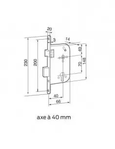 Serrure À Mortaiser Monopoint Bricard Réversible Série 800 2