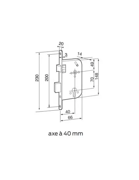 Serrure À Mortaiser Monopoint Bricard Réversible Série 800