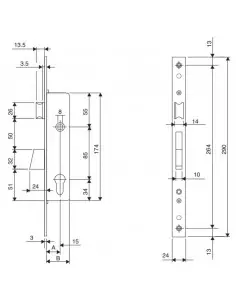 Monopoint À Larder Profil Étroit Iseo Pêne Dormant... 2