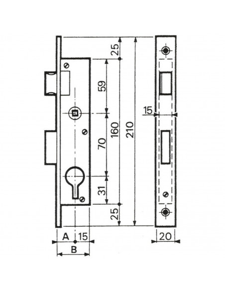 Serrure Monopoint À Larder Profil Étroit Bricard Pour Monobloc