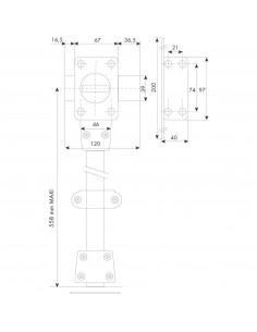 Verrou 2 Points A bouton A2P* Iseo Cavith 2