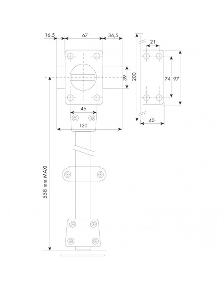 Verrou 2 Points A bouton A2P* Iseo Cavith
