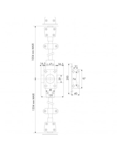 Verrou 3 Points A Bouton Iseo Cavith