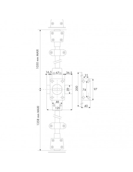 Verrou 3 Points A Bouton A2P1 Iseo Zenith