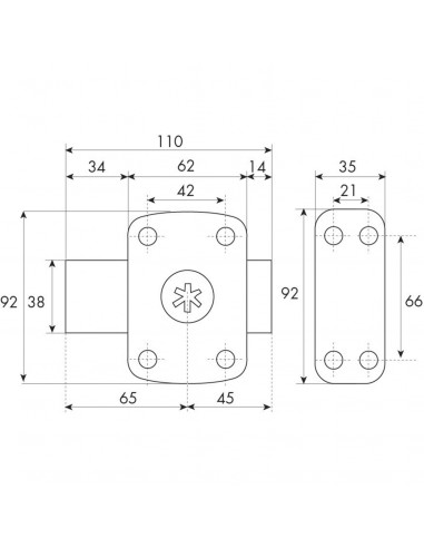 Verrou Double Entrée Cavith Iseo