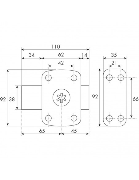 Verrou Double Entrée Cavith Iseo