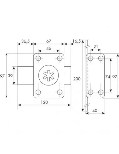 Verrou Cavith Double entrée Iseo A2p*