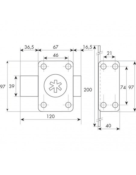 Verrou Cavith Double entrée Iseo A2p*
