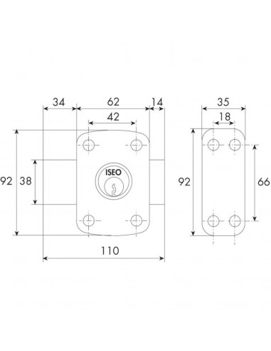 Verrou Double Entrée Iseo City 160