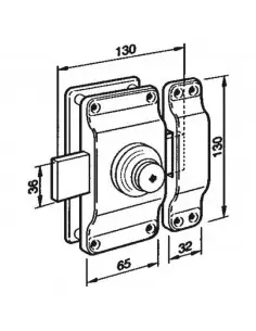 Verrou Double Entrée Super-Surete Bricard A Bille 2