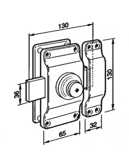 Verrou Double Entrée Super-Surete Bricard Sans Bille