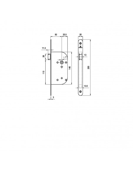 Monopoint À Larder Heracles Série L700-Nf Axe À 50 Mm Noir