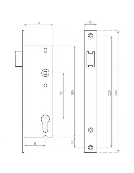 Monopoint À Larder Heracles Profil Étroit Entraxe 92 Mm