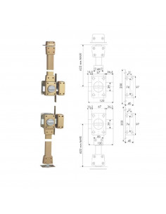 Paire De Verrou 4 Points Iseo Cavith