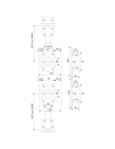 Paire De Verrou 4 Points Iseo Cavith