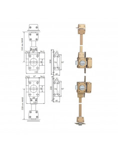 Paire De Verrou A Bouton 4 Points Iseo Zenith 2