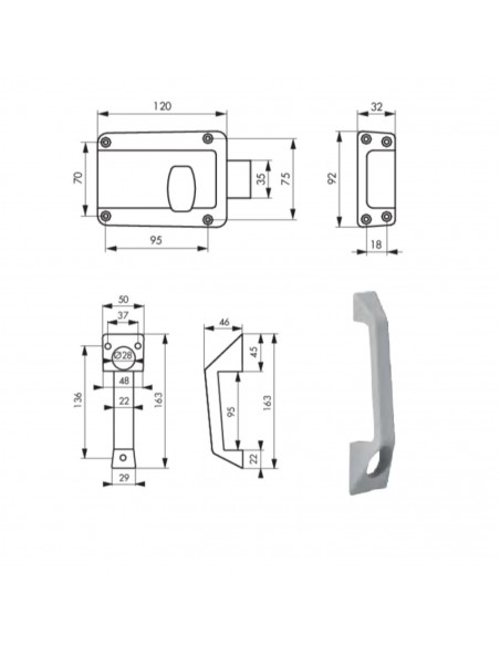 Serrure En Applique Fth Thirard Pour Porte De Garage