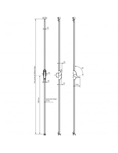 Crémone Pompier Vachette Aerolis