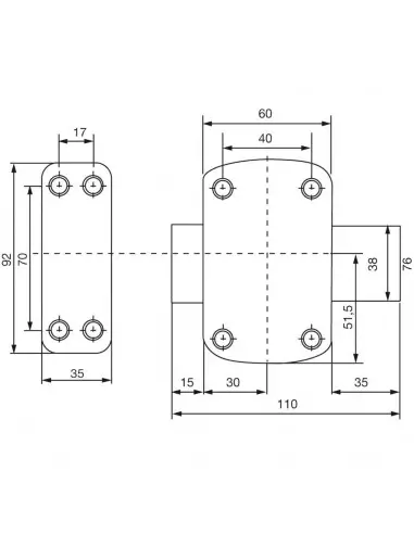 Verrou Double Entrée Vachette Cyclop