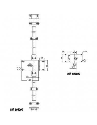 Serrure 3 Points En Applique Jpm Keso 4000s A2p**