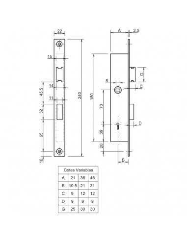 Serrure Monopoint À Larder Metalux Profil...