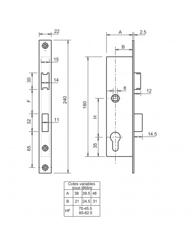 Serrure Monopoint À Larder Metalux Profil...