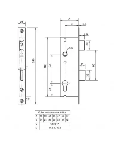 Serrure Monopoint À Larder Metalux Profil...