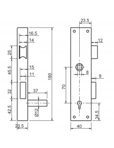Serrure Monopoint En Applique Metalux À Plaquer 3 Gorges 2