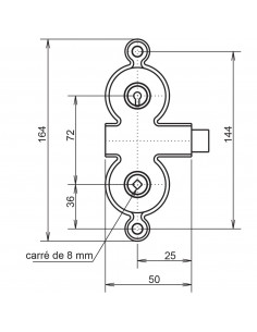 Serrure Monopoint En Applique  Metalux Gollot 6500 4 Gorges 2