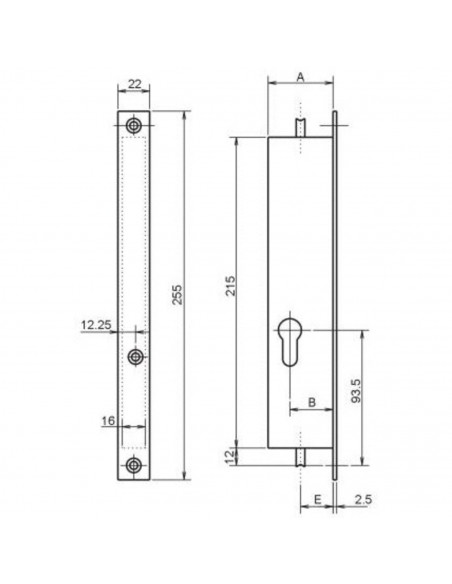 Serrure À Larder 2 Points Metalux À Tringle