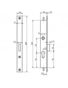 Serrure À Larder 3 Points Metalux À Tringle 2