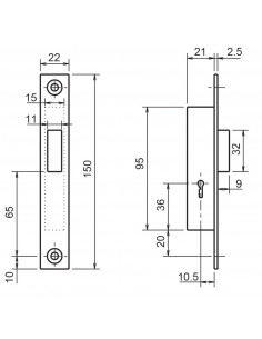 Serrure Monopoint À Larder Metalux Profil Étroit Pêne... 2