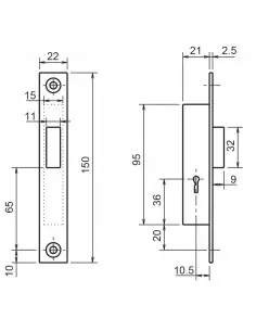 Serrure Monopoint À Larder Metalux Profil Étroit Pêne... 2