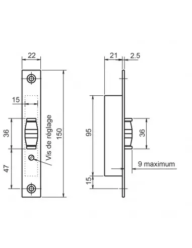 Serrure Monopoint À Larder Profil Étroit...